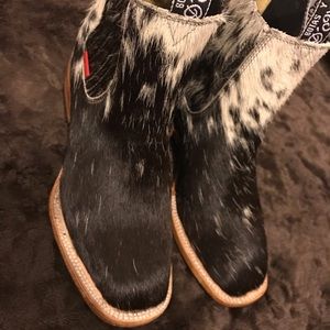 Cowhide booties